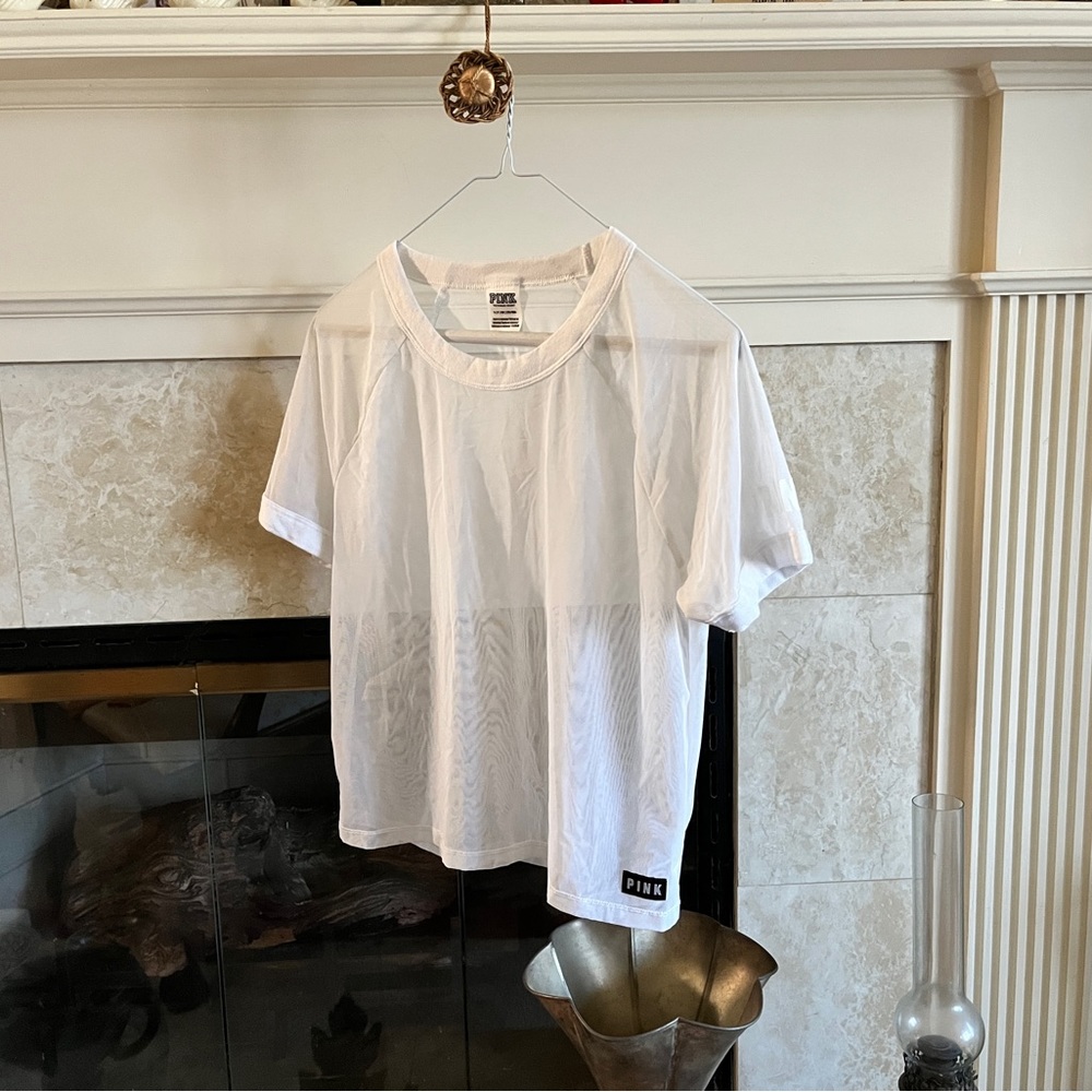 ~victoria’s secret PINK mesh t-shirt